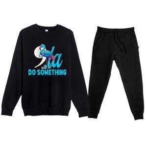 Flamingo Chucks And Pearls Funny Comma La Kamala Harris 2024 Premium Crewneck Sweatsuit Set