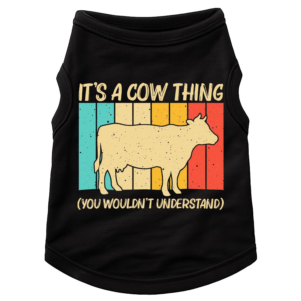 Funny Cow Art For Cow Farmer Dairy Farming Lover Doggie Tank
