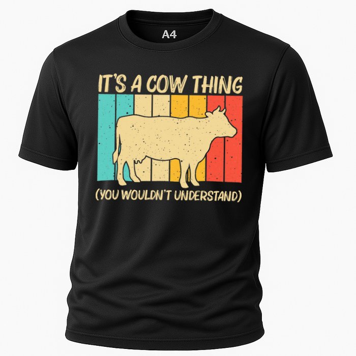 Funny Cow Art For Cow Farmer Dairy Farming Lover Cooling Performance Crew T-Shirt