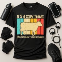Funny Cow Art For Cow Farmer Dairy Farming Lover Cooling Performance Crew T-Shirt