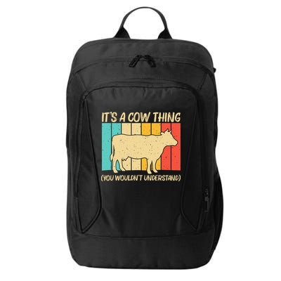 Funny Cow Art For Cow Farmer Dairy Farming Lover City Backpack