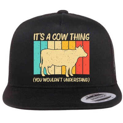 Funny Cow Art For Cow Farmer Dairy Farming Lover Flatbill Hat