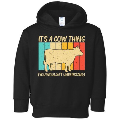 Funny Cow Art For Cow Farmer Dairy Farming Lover Toddler Hoodie