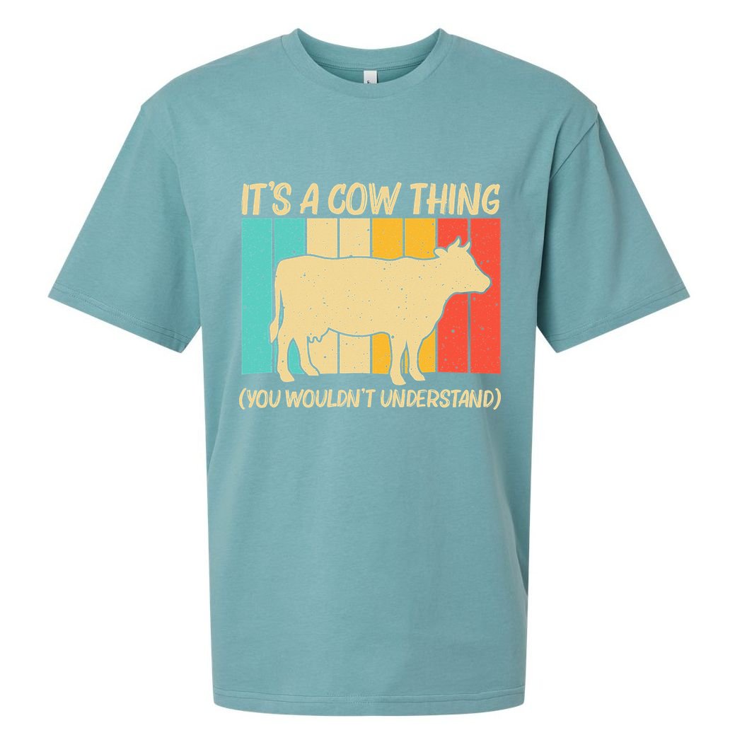 Funny Cow Art For Cow Farmer Dairy Farming Lover Sueded Cloud Jersey T-Shirt