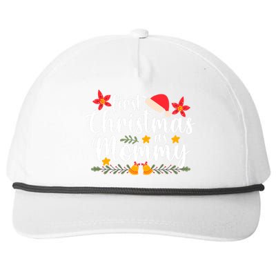 First Christmas As Mommy  First Christmas As Mommy Xmas Snapback Five-Panel Rope Hat