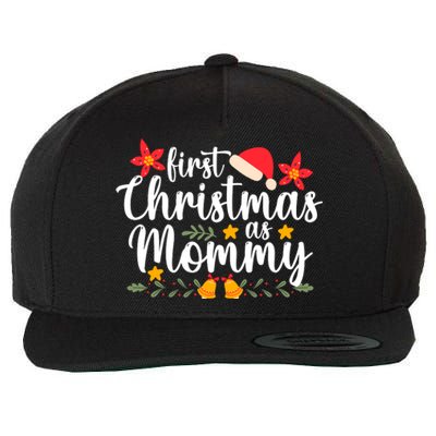 First Christmas As Mommy  First Christmas As Mommy Xmas Wool Snapback Cap