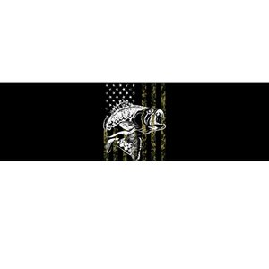 Fishing Camouflage American Flag Fish Bass Fish Fisherman Bumper Sticker