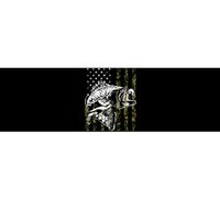 Fishing Camouflage American Flag Fish Bass Fish Fisherman Bumper Sticker