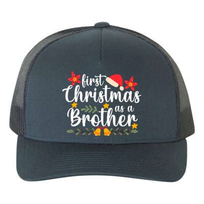 First Christmas As A Brother Funny Xmas Christmas Yupoong Adult 5-Panel Trucker Hat