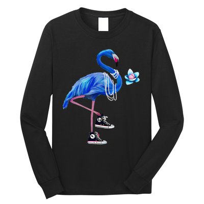 Flamingo Chucks And Pearls Comma La Harris Waltz 2024 Long Sleeve Shirt