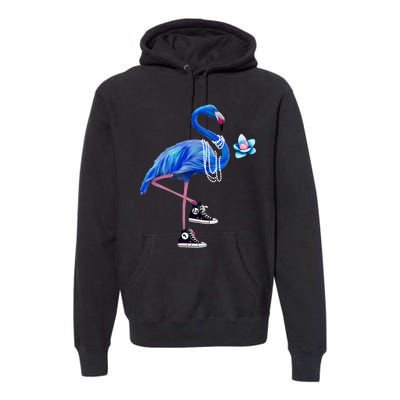 Flamingo Chucks And Pearls Comma La Harris Waltz 2024 Premium Hoodie