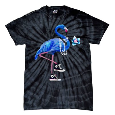 Flamingo Chucks And Pearls Comma La Harris Waltz 2024 Tie-Dye T-Shirt