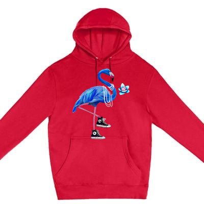 Flamingo Chucks And Pearls Comma La Harris Waltz 2024 Premium Pullover Hoodie