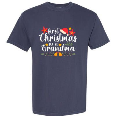 First Christmas As A Grandma Funny Xmas Christmas Grandma Garment-Dyed Heavyweight T-Shirt