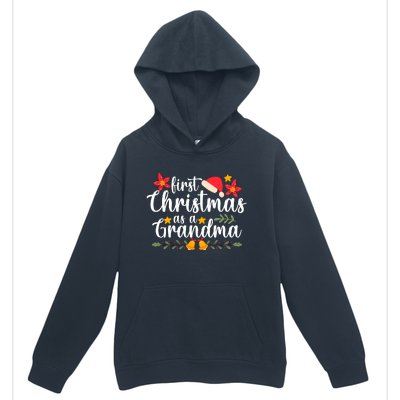 First Christmas As A Grandma Funny Xmas Christmas Grandma Urban Pullover Hoodie