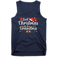 First Christmas As A Grandma Funny Xmas Christmas Grandma Tank Top