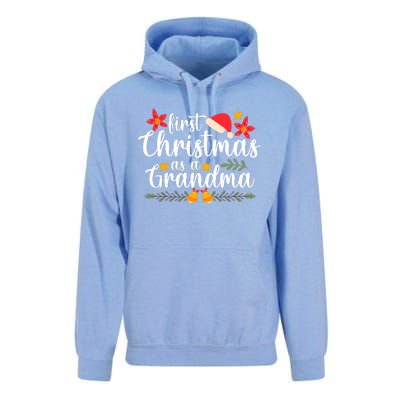 First Christmas As A Grandma Funny Xmas Christmas Grandma Unisex Surf Hoodie