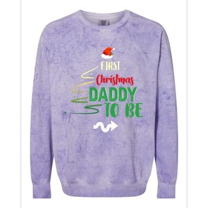 First Christmas As A Daddy To Be Future Father Xmas Gift Colorblast Crewneck Sweatshirt