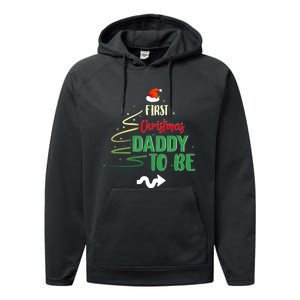 First Christmas As A Daddy To Be Future Father Xmas Gift Performance Fleece Hoodie