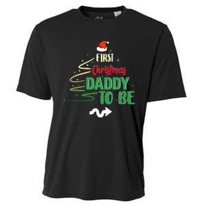 First Christmas As A Daddy To Be Future Father Xmas Gift Cooling Performance Crew T-Shirt