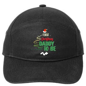 First Christmas As A Daddy To Be Future Father Xmas Gift 7-Panel Snapback Hat