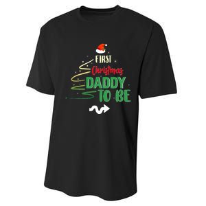 First Christmas As A Daddy To Be Future Father Xmas Gift Performance Sprint T-Shirt