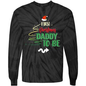 First Christmas As A Daddy To Be Future Father Xmas Gift Tie-Dye Long Sleeve Shirt