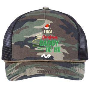 First Christmas As A Daddy To Be Future Father Xmas Gift Retro Rope Trucker Hat Cap