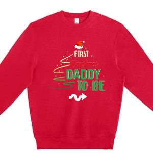 First Christmas As A Daddy To Be Future Father Xmas Gift Premium Crewneck Sweatshirt