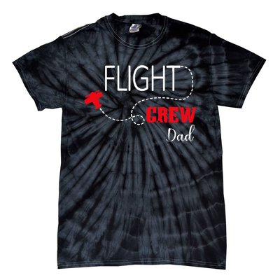 Flight Crew Airplane Birthday Dad, airplane Matching Family Tie-Dye T-Shirt