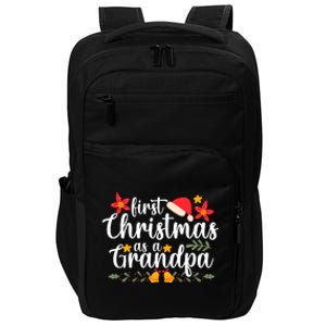 First Christmas As A Grandpa Funny Xmas Christmas Impact Tech Backpack