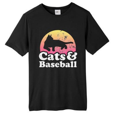 Funny Cats and Baseball Cat and Baseball player Tall Fusion ChromaSoft Performance T-Shirt