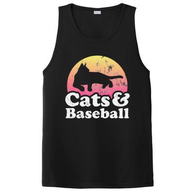 Funny Cats and Baseball Cat and Baseball player PosiCharge Competitor Tank