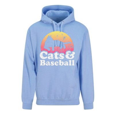 Funny Cats and Baseball Cat and Baseball player Unisex Surf Hoodie