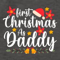 First Christmas As Daddy Funny Xmas Christmas Vector Backpack