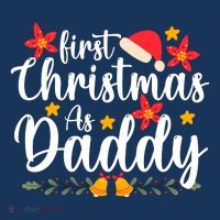 First Christmas As Daddy Funny Xmas Christmas Flatbill Hat