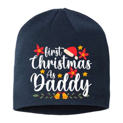 First Christmas As Daddy Funny Xmas Christmas Sustainable Beanie