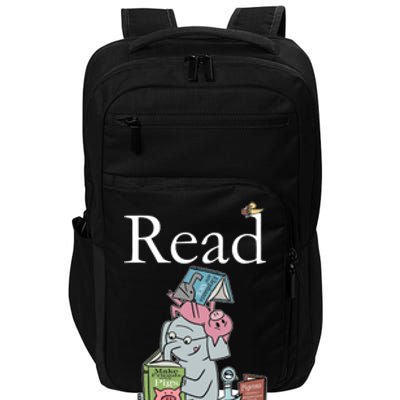 Funny Cute Animals Read Book Fan Impact Tech Backpack