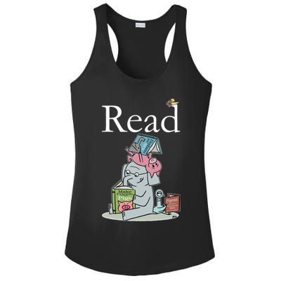 Funny Cute Animals Read Book Fan Ladies PosiCharge Competitor Racerback Tank