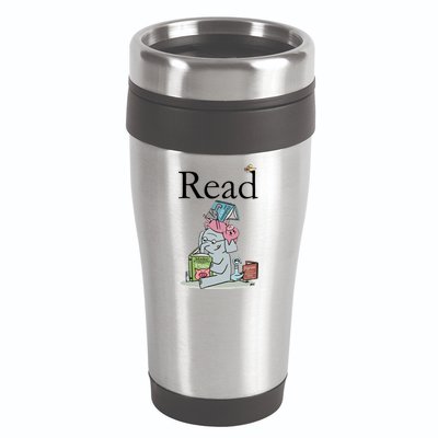 Funny Cute Animals Read Book Fan 16oz Travel Tumbler