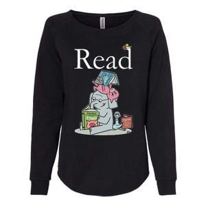 Funny Cute Animals Read Book Fan Womens California Wash Sweatshirt