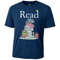 Funny Cute Animals Read Book Fan Cooling Performance Crew T-Shirt
