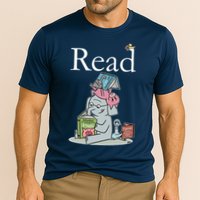 Funny Cute Animals Read Book Fan Cooling Performance Crew T-Shirt