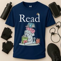 Funny Cute Animals Read Book Fan Cooling Performance Crew T-Shirt