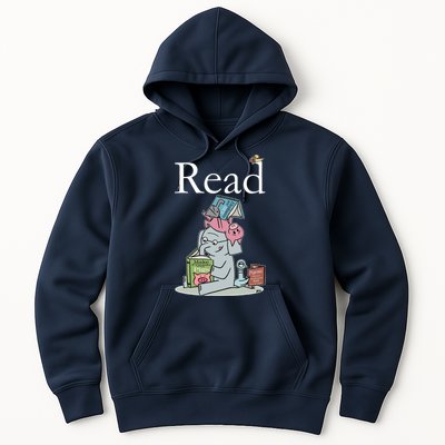 Funny Cute Animals Read Book Fan Hoodie