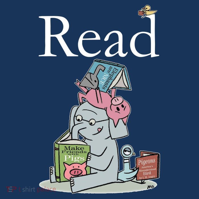 Funny Cute Animals Read Book Fan T-Shirt