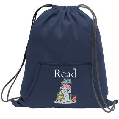 Funny Cute Animals Read Book Fan Sweatshirt Cinch Pack Bag