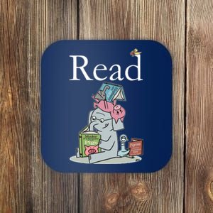 Funny Cute Animals Read Book Fan Coaster