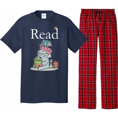 Funny Cute Animals Read Book Fan Pajama Set