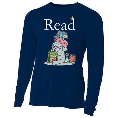 Funny Cute Animals Read Book Fan Cooling Performance Long Sleeve Crew